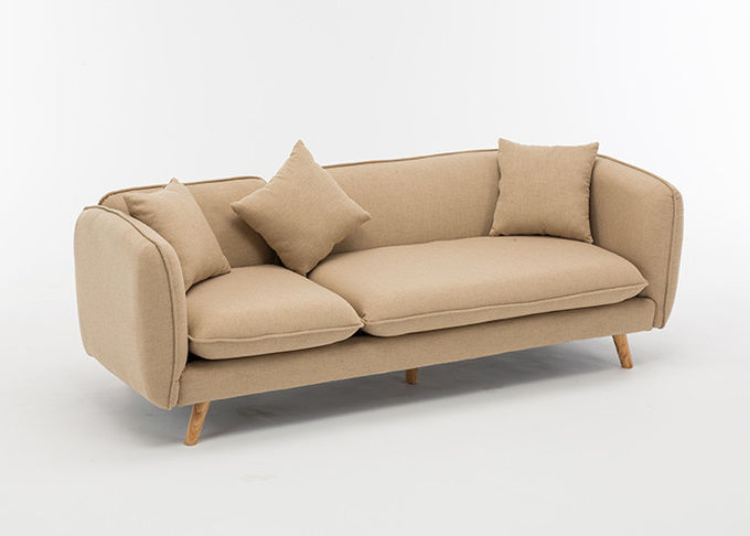 Sofá seccional de la alta esquina de la resistencia, sofás de color caqui de la tela de la sala de estar