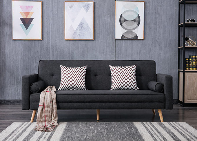 Sofá contemporáneo constante de la tela de Seater de los muebles dos del dormitorio en color gris negro